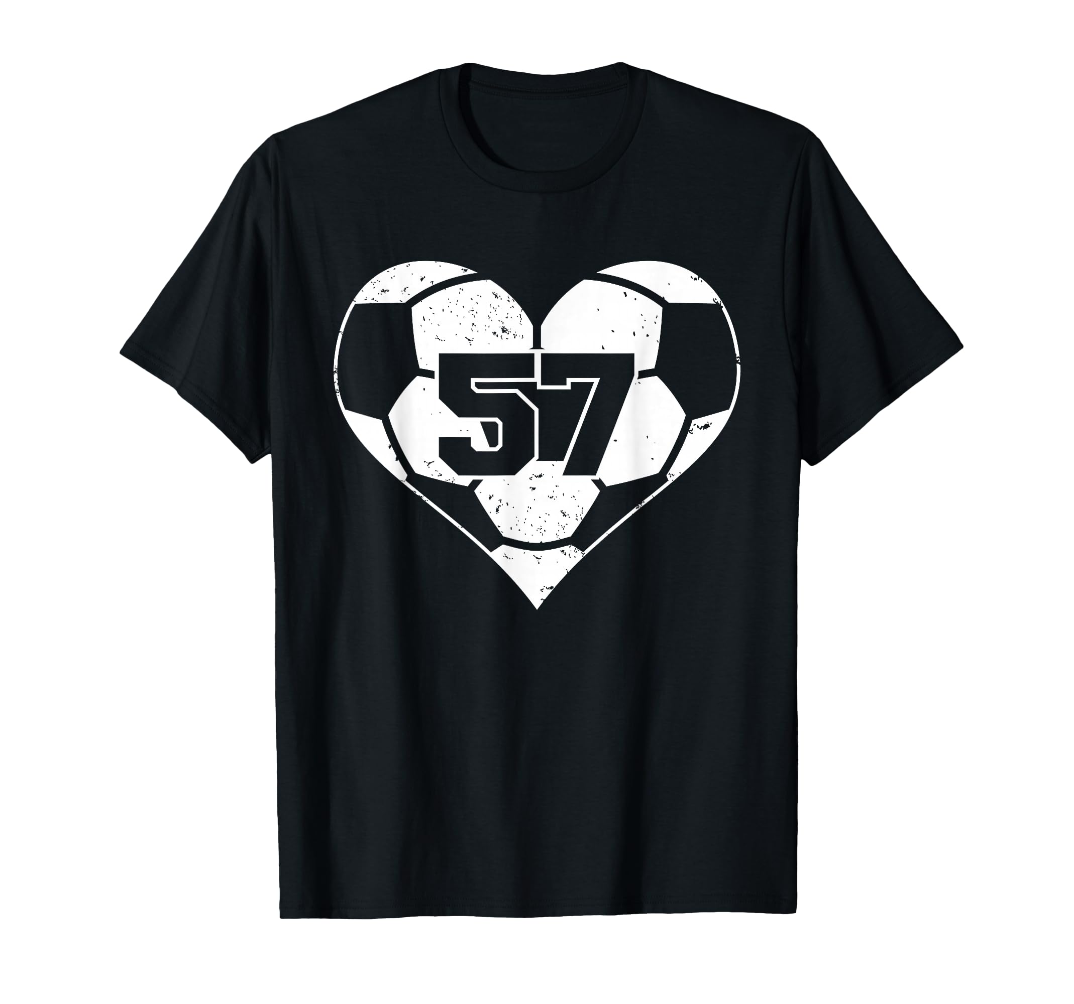 Soccer Heart Number 57 Jersey T-Shirt - Casual Everyday Wear Men Women - T-Shirt, Sweatshirt, Hoodie