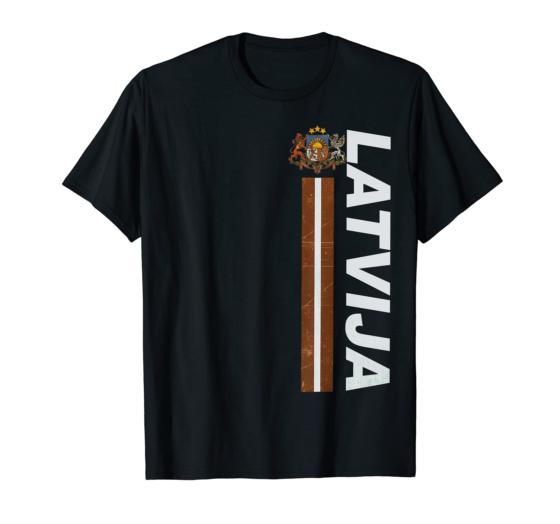 Latvian Soccer Pride Sporty Italic Text T-Shirt - Novelty Apparel Unisex - T-Shirt, Sweatshirt, Hoodie