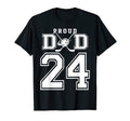 Number 24 Custom Proud Hockey Dad T-Shirt - Casual Everyday Wear Men Women - T-Shirt, Sweatshirt, Hoodie