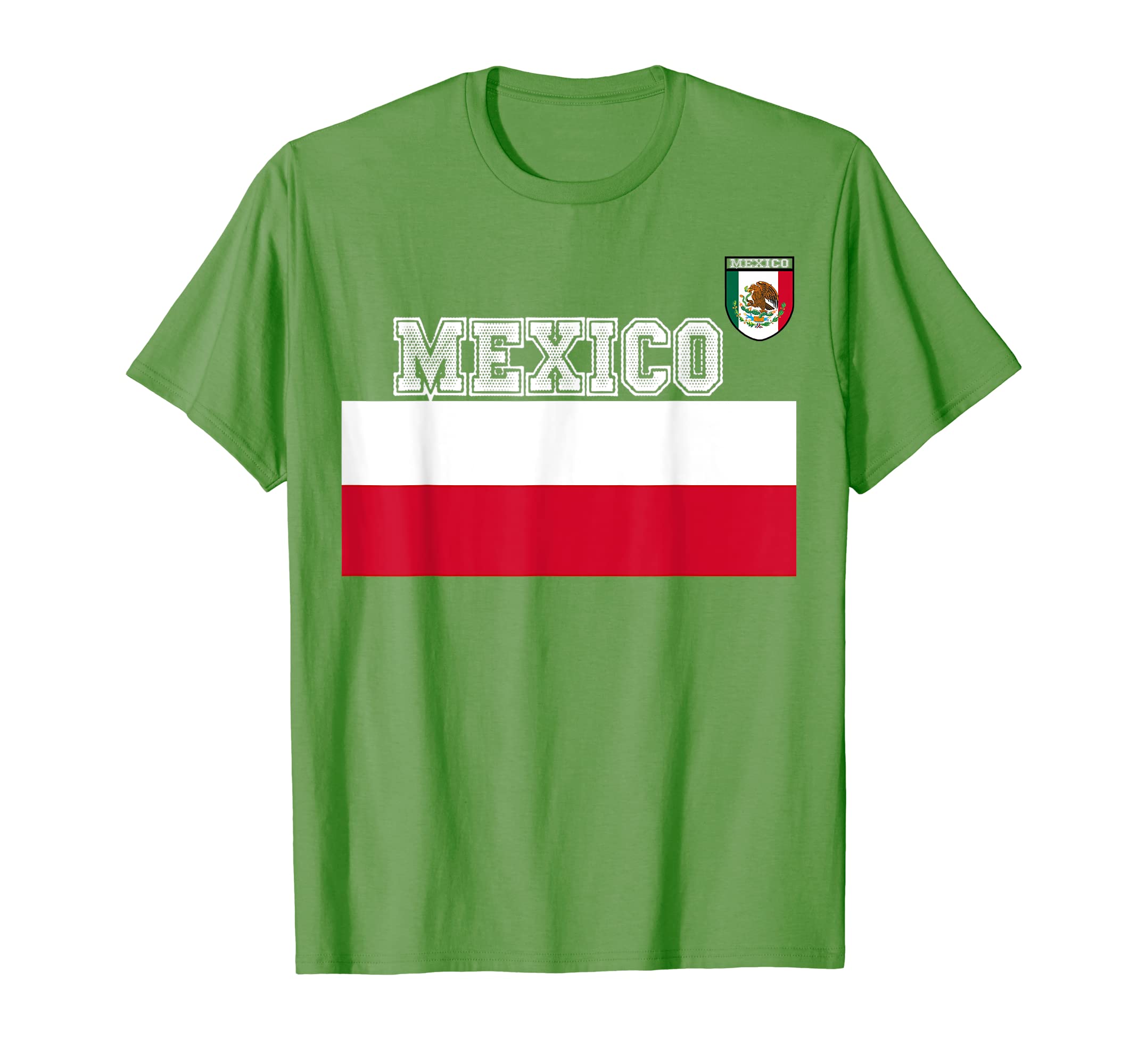 Green Mexican Soccer Jersey Flag T-Shirt - Custom Art Print Unisex - T-Shirt, Sweatshirt, Hoodie