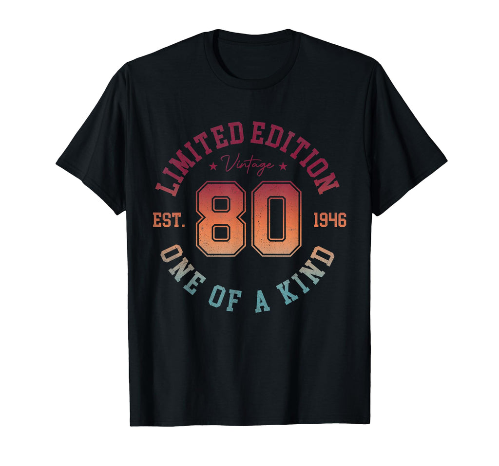 80Th Birthday 1946 80 Year Old T-Shirt - Graphic Print Men Women - T-Shirt, Sweatshirt, Hoodie