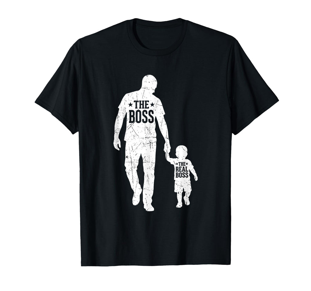 Boss Real Boss Funny Dad Son T-Shirt - Aesthetic Graphic Men Women - T-Shirt, Sweatshirt, Hoodie
