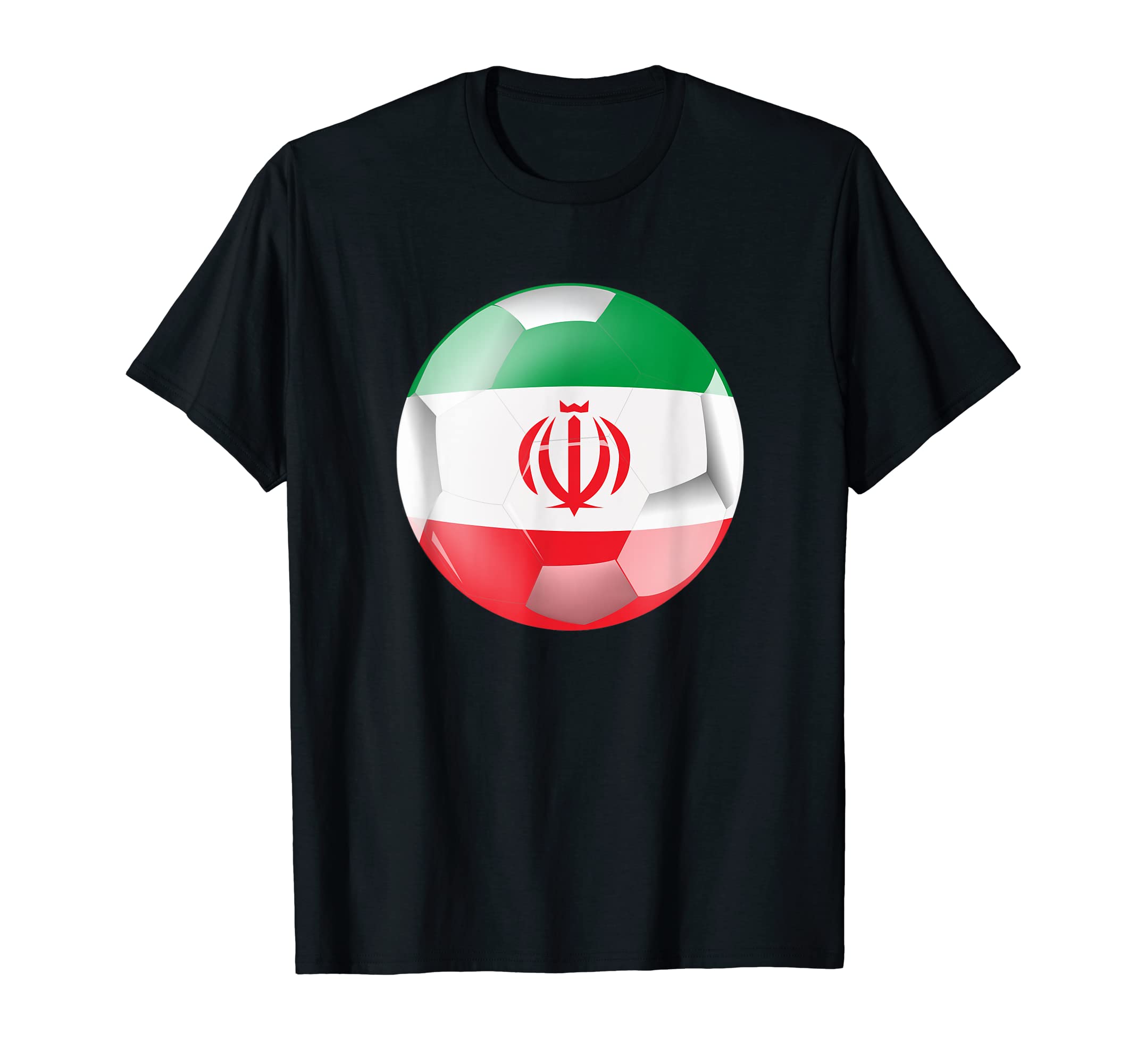 Iran Soccer Soccer Ball Iranian Flag T-Shirt - Minimalist Print for Adults - T-Shirt, Sweatshirt, Hoodie