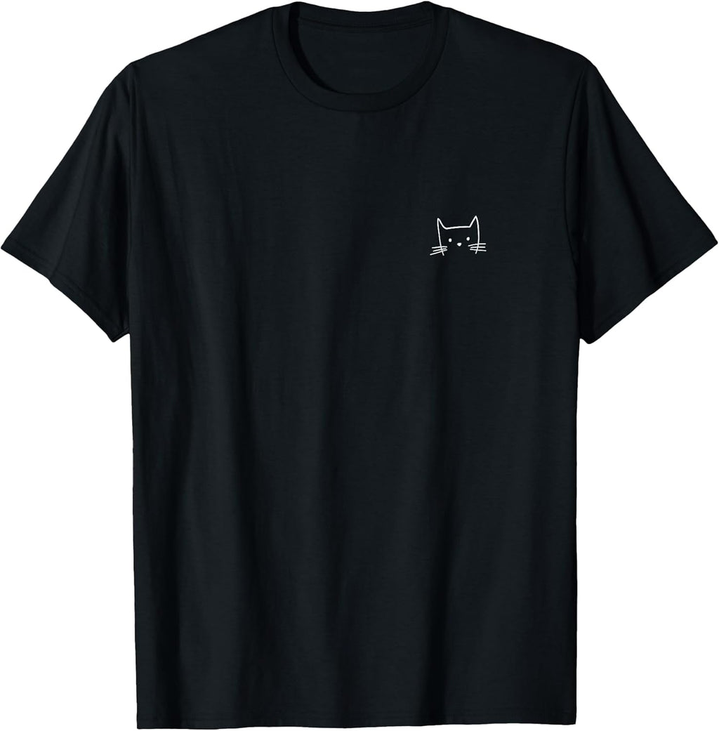 Small Cat Face Lover Funny Minimalist Subtle - Adult & Kids T-Shirts, Sweatshirts & Hoodies apparel design preview 1