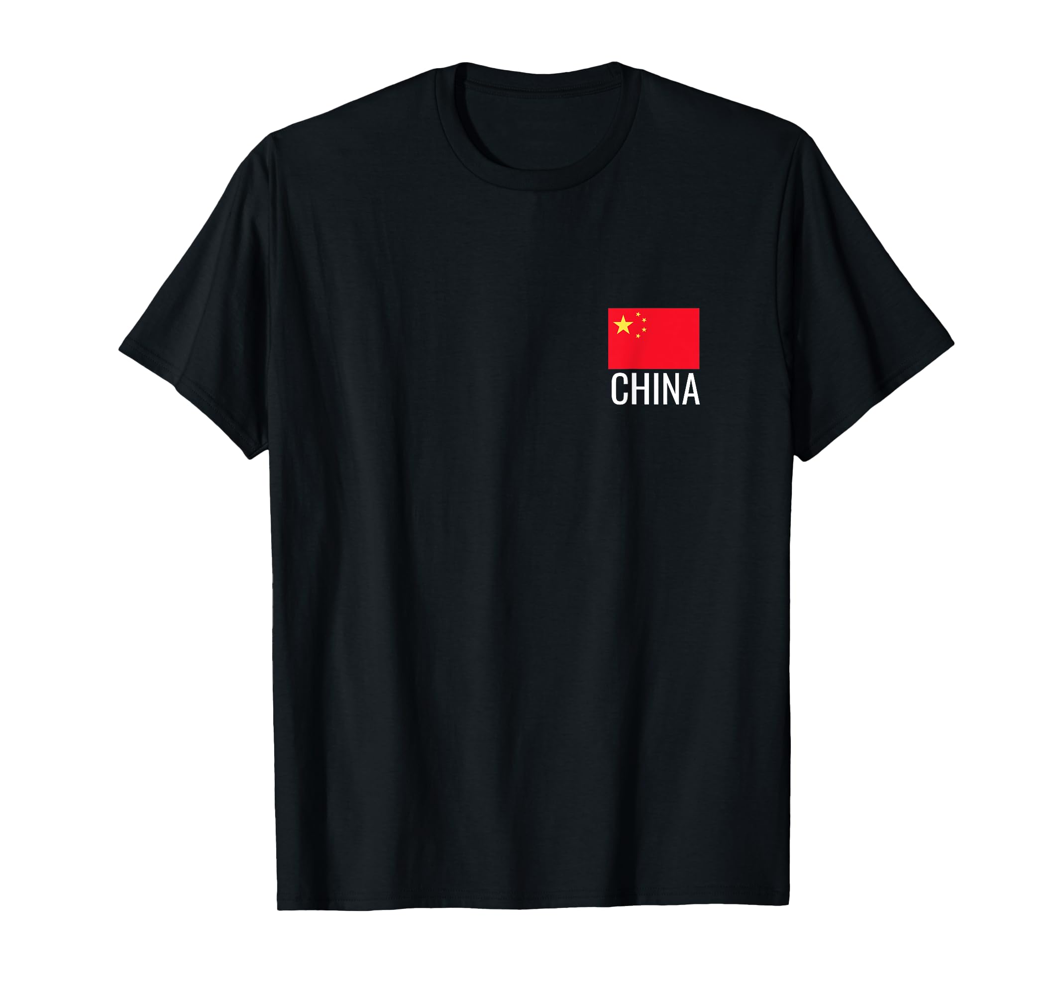 Chinese Flag China Flag Pocket Soccer T-Shirt - Novelty Apparel for Adults - T-Shirt, Sweatshirt, Hoodie