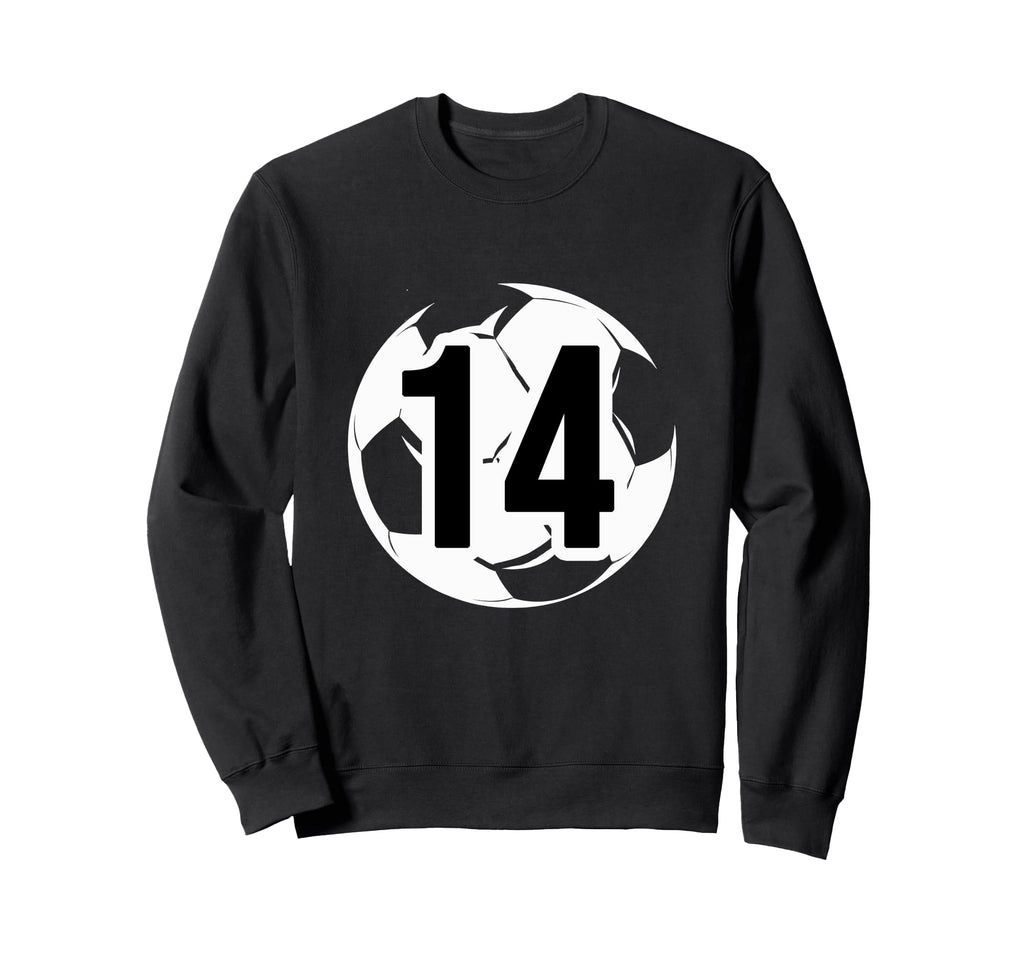 14 Soccer Birthday Gift Soccer Fan Sweatshirt - Minimalist Print Men Women - T-Shirt, Sweatshirt, Hoodie