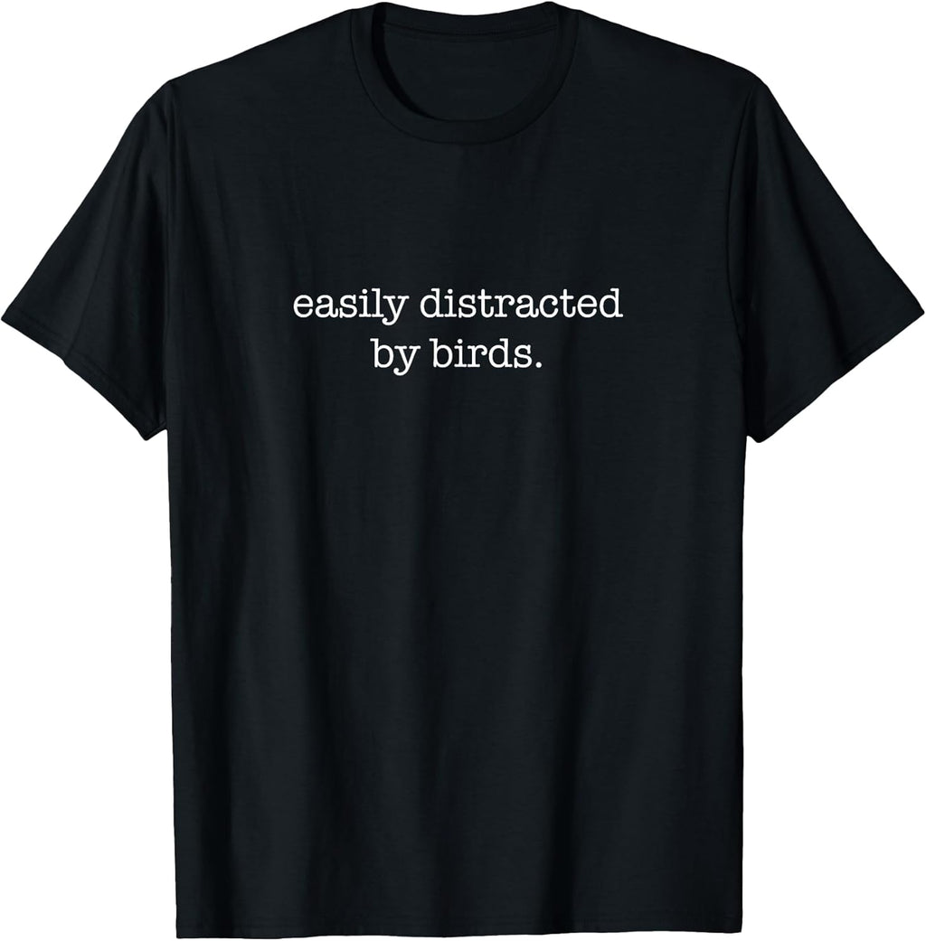 Easily Distracted by Birds Minimalist Birdwatching - Adult & Kids T-Shirts, Sweatshirts & Hoodies apparel design preview 1