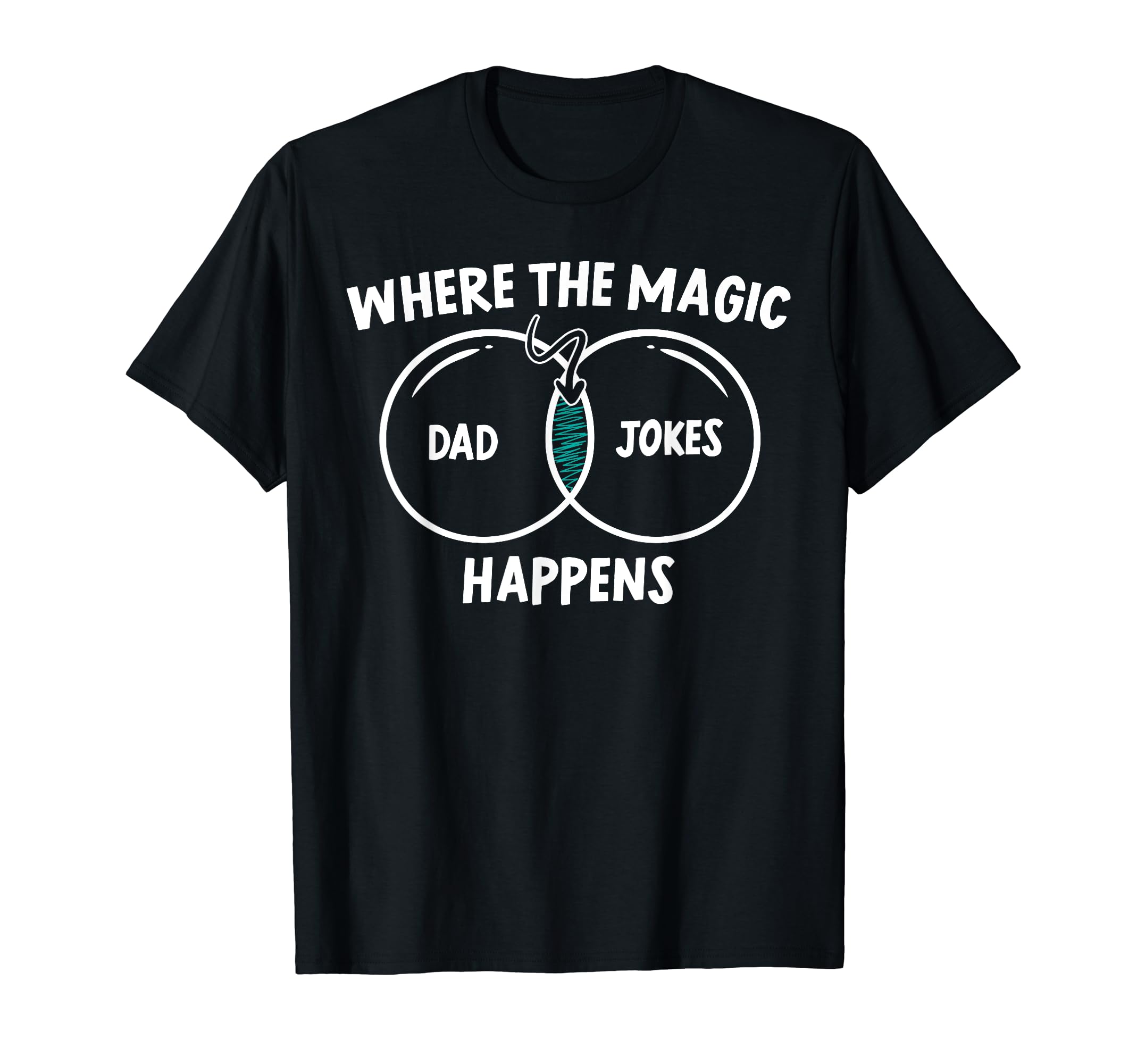 Dad Jokes Where Magic Happens Dad T-Shirt - Aesthetic Graphic for Adults - T-Shirt, Sweatshirt, Hoodie