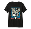 Tech Supports Dad Pixel Gamer Dad Tri Blend T-Shirt - Trendy Graphic Unisex - T-Shirt, Sweatshirt, Hoodie