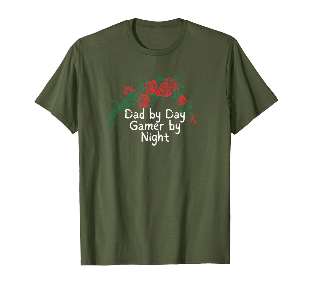 Flowers Red Dad Day Gamer Night T-Shirt - Novelty Apparel Men Women - T-Shirt, Sweatshirt, Hoodie