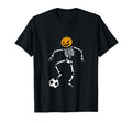 Pumpkin Skeleton Soccer Player Halloween T-Shirt - Novelty Apparel Unisex - T-Shirt, Sweatshirt, Hoodie