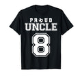 Number 8 Custom Proud Soccer Futbol T-Shirt - Minimalist Print Unisex - T-Shirt, Sweatshirt, Hoodie