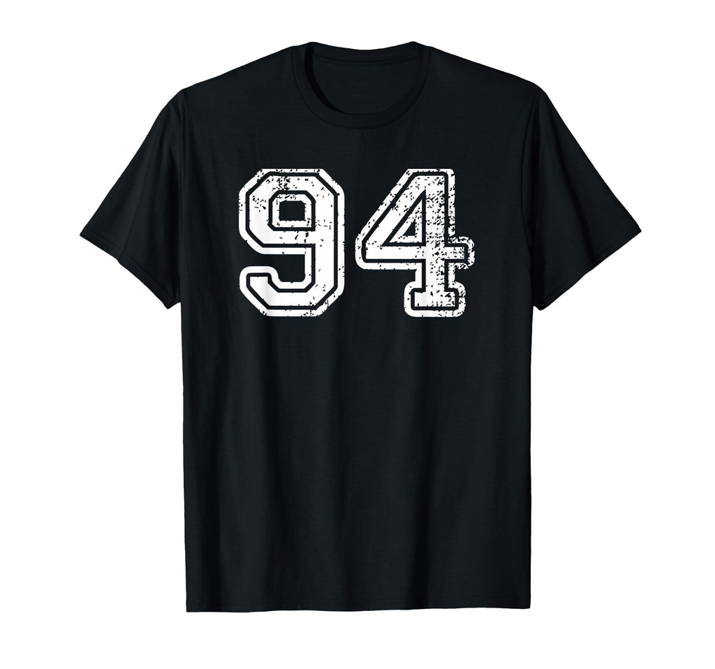 Number 94 Baseball Football Soccer T-Shirt - Unique Graphic Unisex - T-Shirt, Sweatshirt, Hoodie