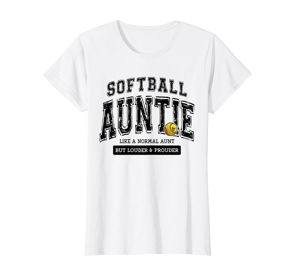 Softball Auntie Matching Aunt Loud T-Shirt - Unique Graphic for Adults - T-Shirt, Sweatshirt, Hoodie
