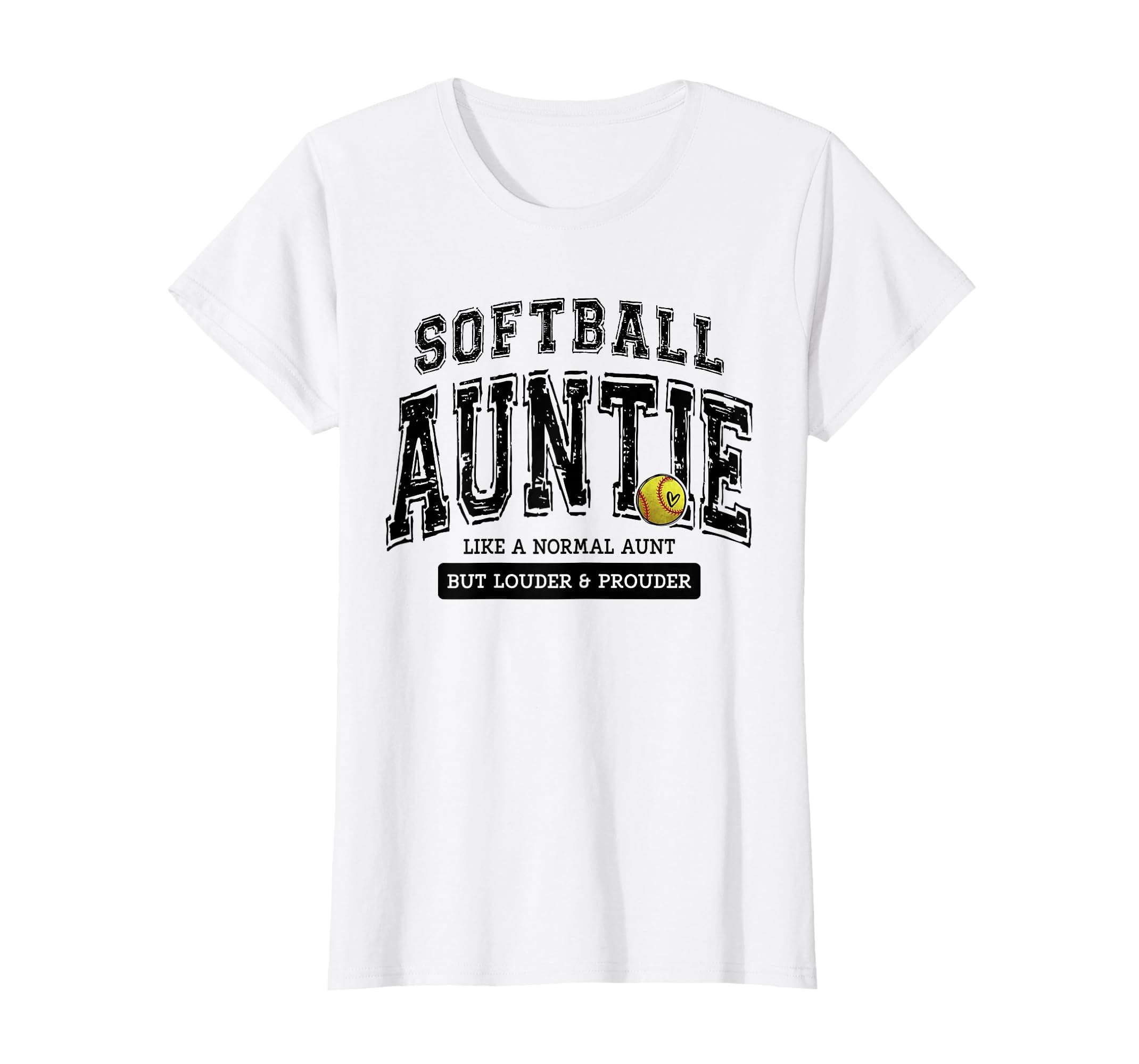 Softball Auntie Matching Aunt Loud T-Shirt - Unique Graphic for Adults - T-Shirt, Sweatshirt, Hoodie