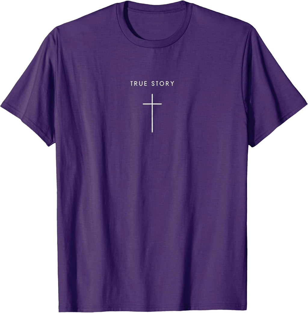 True Story Cross Minimalist Christian Religious Jesus - Adult & Kids T-Shirts, Sweatshirts & Hoodies apparel design preview 1