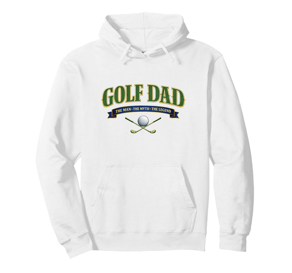 Golf Dad Myth Legend Funny Cave Golfers Hoodie - Unique Graphic Men Women - T-Shirt, Sweatshirt, Hoodie