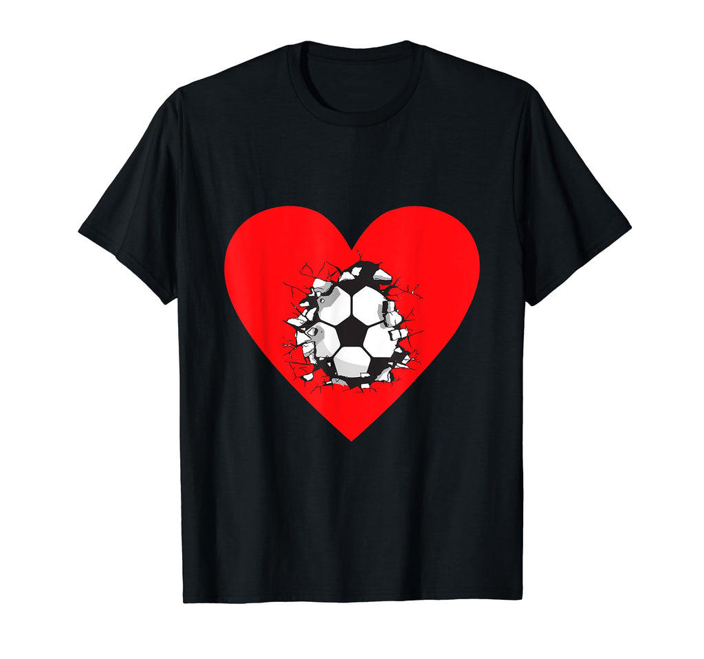 Soccer Heart Soccer And Soccer Love T-Shirt - Casual Everyday Wear Unisex - T-Shirt, Sweatshirt, Hoodie