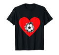 Soccer Heart Soccer And Soccer Love T-Shirt - Casual Everyday Wear Unisex - T-Shirt, Sweatshirt, Hoodie