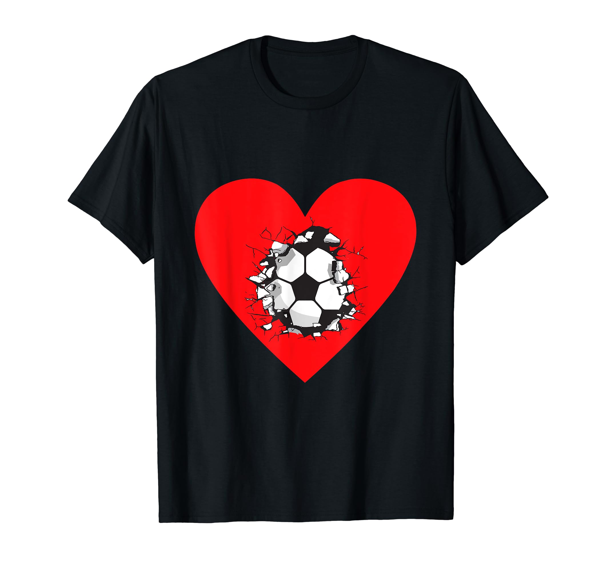 Soccer Heart Soccer And Soccer Love T-Shirt - Casual Everyday Wear Unisex - T-Shirt, Sweatshirt, Hoodie
