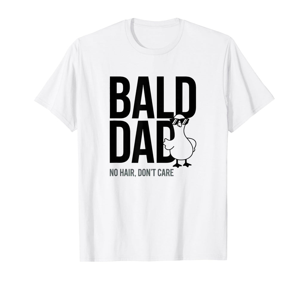 Funny Bald Dad Duck No Hair Dont Care T-Shirt - Minimalist Print Unisex - T-Shirt, Sweatshirt, Hoodie