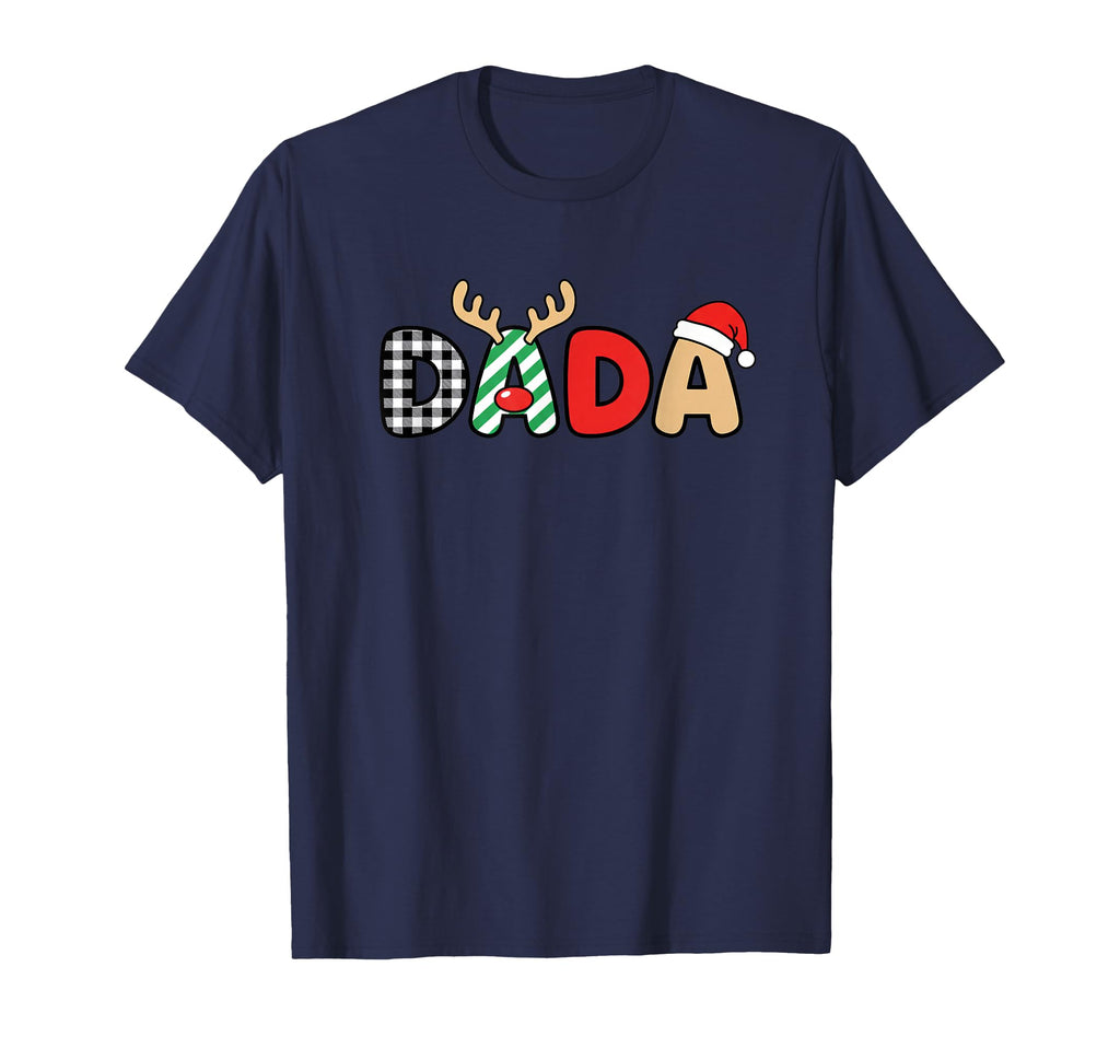 Birthday Dada Reindeer Santa Hat T-Shirt - Casual Everyday Wear Men Women - T-Shirt, Sweatshirt, Hoodie