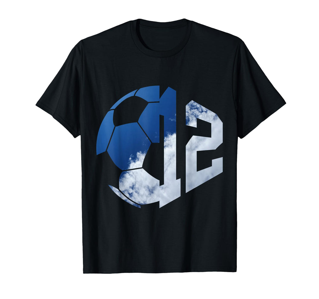 Number 12 Years Soccer 12Th Birthday T-Shirt - Custom Art Print Unisex - T-Shirt, Sweatshirt, Hoodie