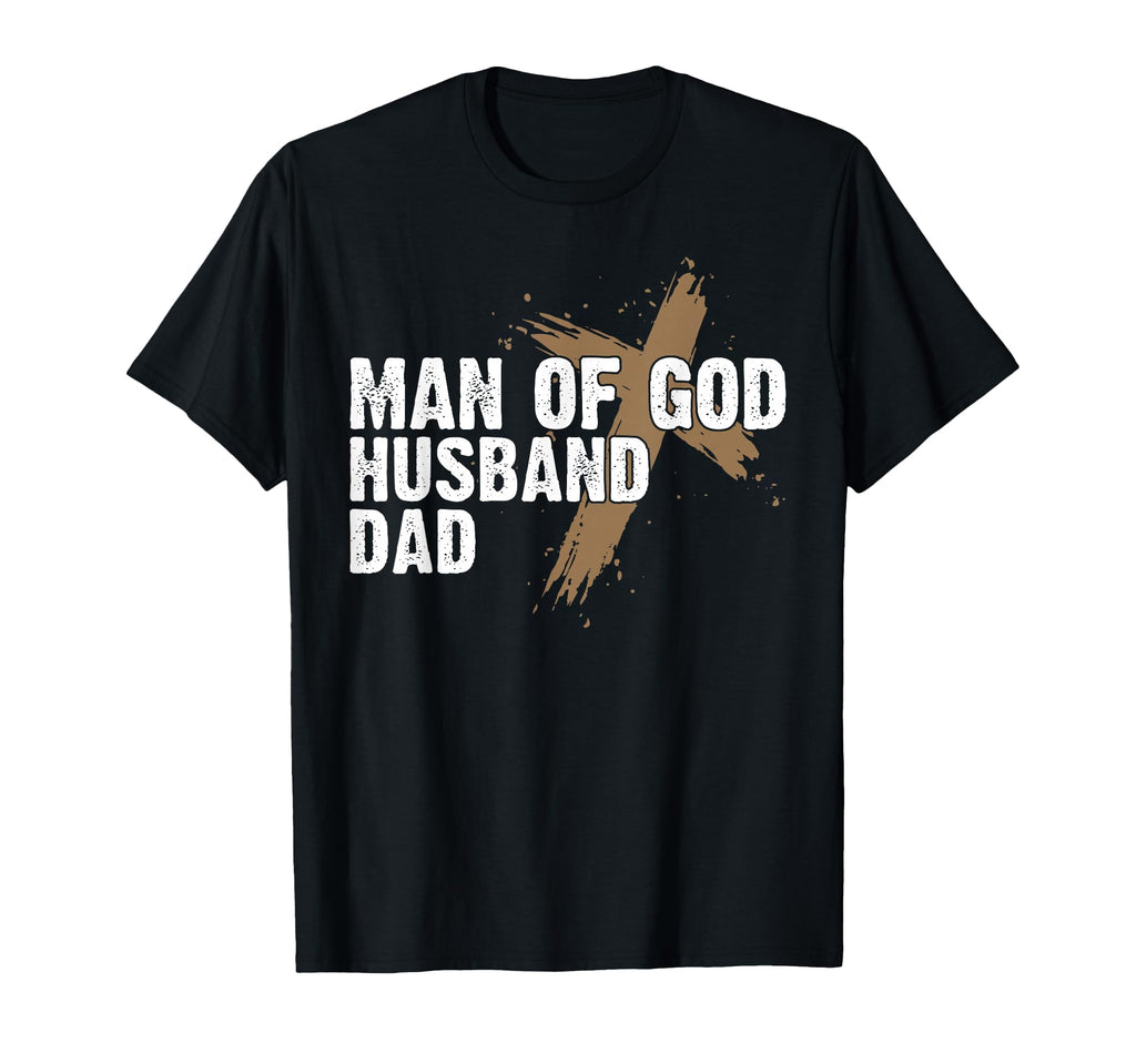 God Husband Dad Religious Cross Fathers T-Shirt - Minimalist Print Unisex - T-Shirt, Sweatshirt, Hoodie