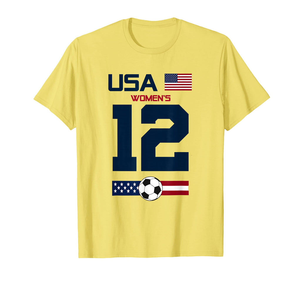 Usa Womens American Flag 12 Player Soccer T-Shirt - Trendy Graphic Unisex - T-Shirt, Sweatshirt, Hoodie