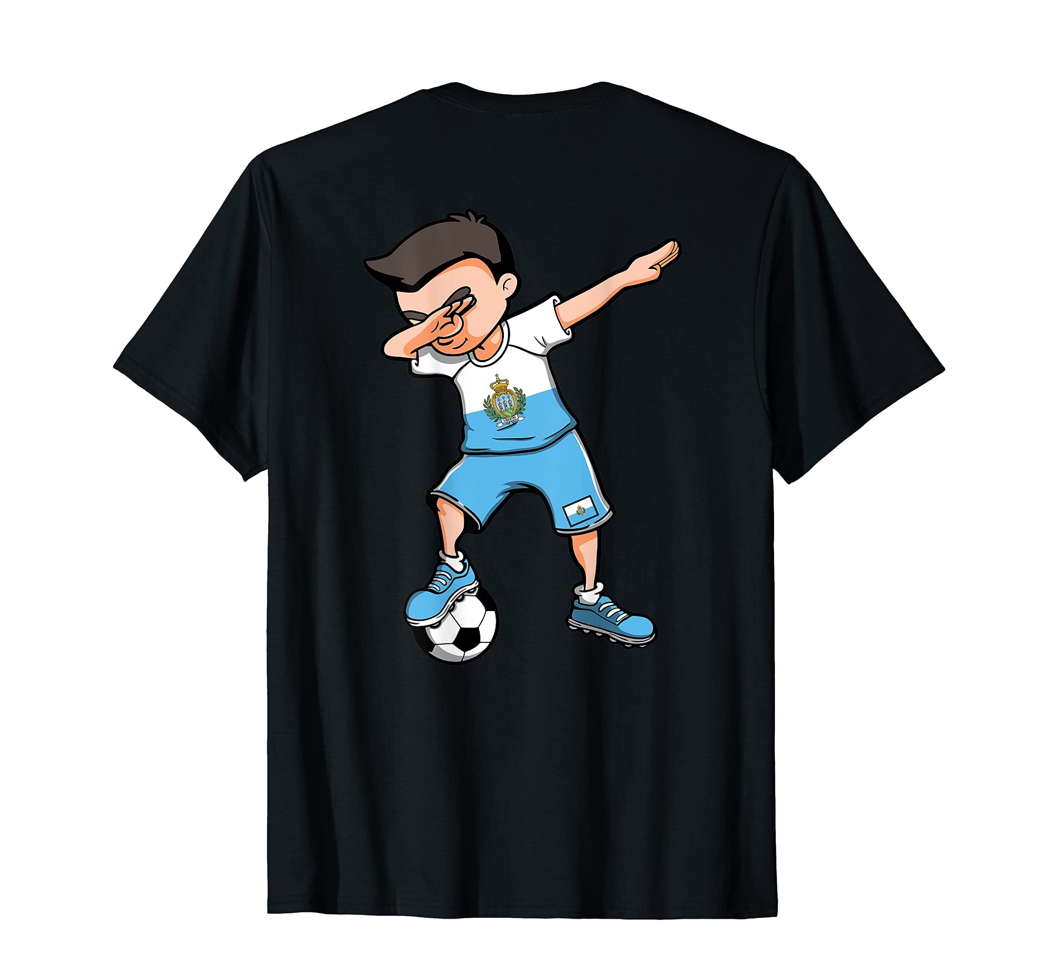 Dabbing Soccer San Marino Jersey T-Shirt - Casual Everyday Wear Unisex - T-Shirt, Sweatshirt, Hoodie