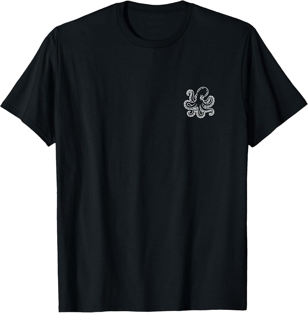 Octopus Minimalist Badge Patch Line Art - Adult & Kids T-Shirts, Sweatshirts & Hoodies apparel design preview 1