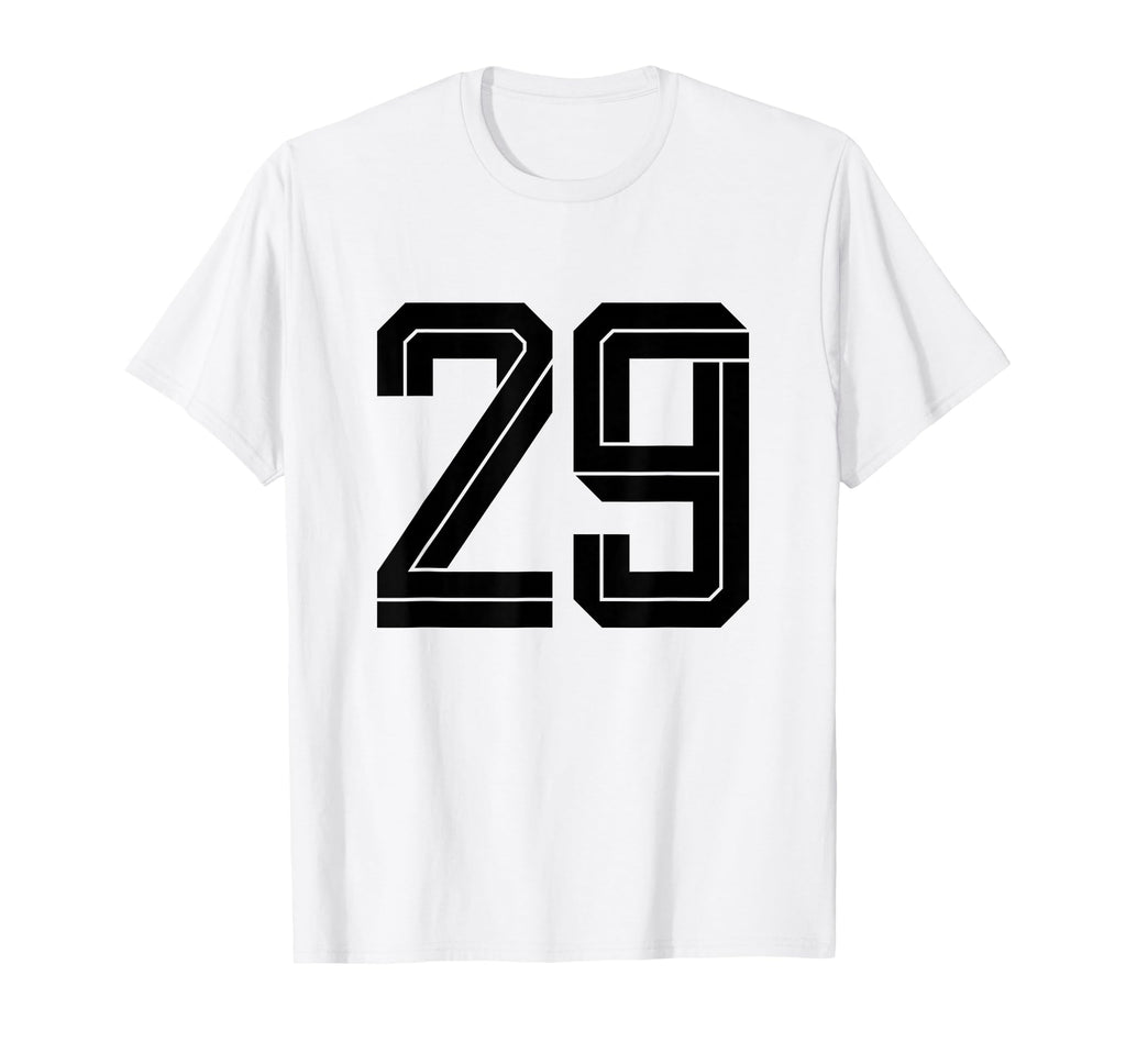 29 White Number 29 Sports Fan Soccer T-Shirt - Aesthetic Graphic for Adults - T-Shirt, Sweatshirt, Hoodie