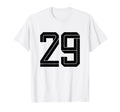 29 White Number 29 Sports Fan Soccer T-Shirt - Aesthetic Graphic for Adults - T-Shirt, Sweatshirt, Hoodie