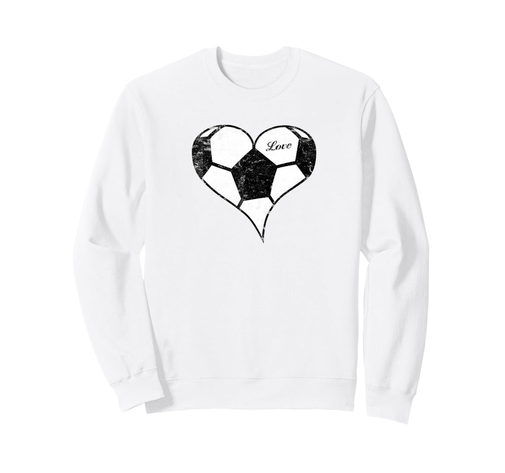 Soccer Love Soccer Heart Sweatshirt - Casual Everyday Wear for Adults - T-Shirt, Sweatshirt, Hoodie