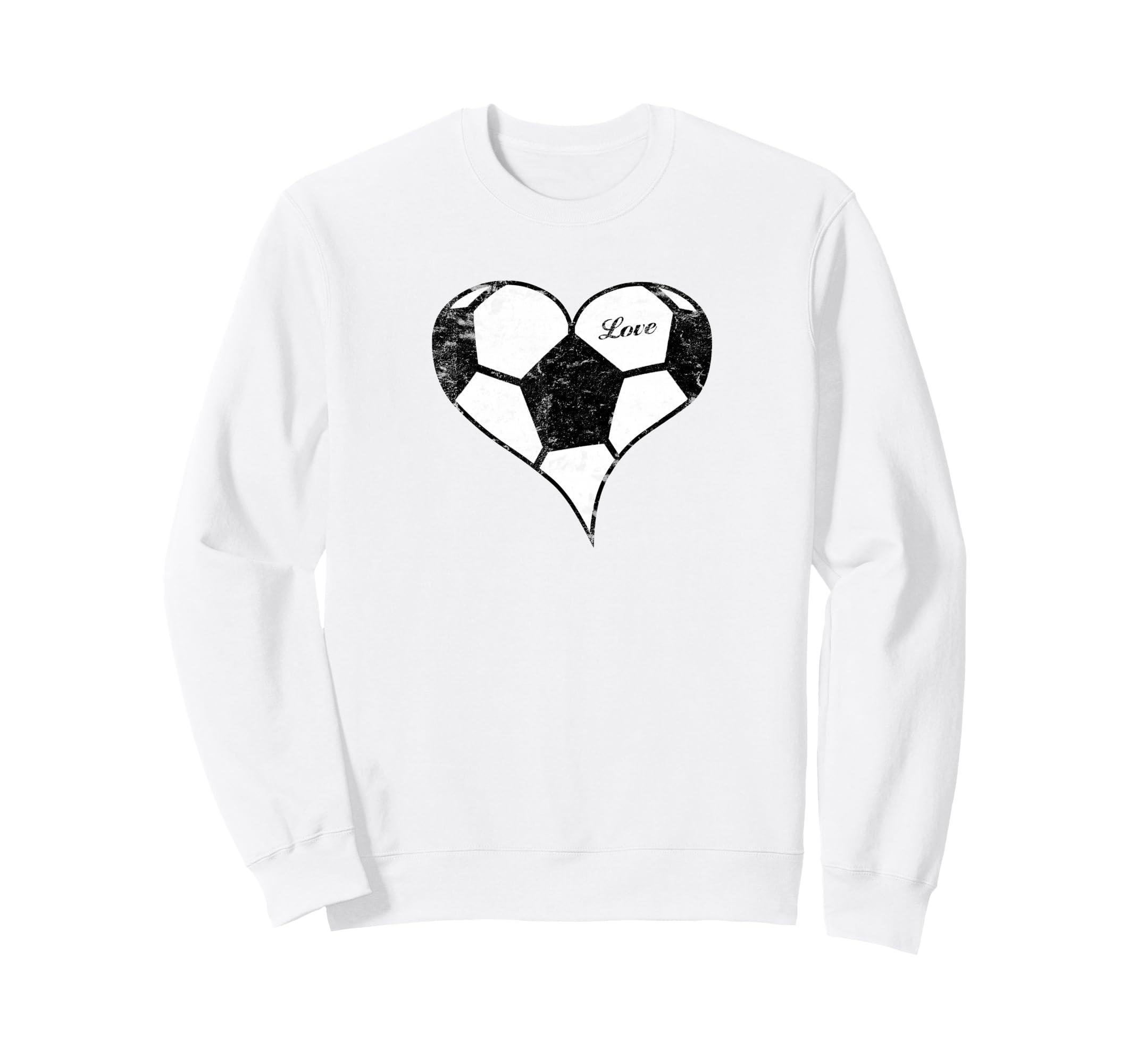 Soccer Love Soccer Heart Sweatshirt - Casual Everyday Wear for Adults - T-Shirt, Sweatshirt, Hoodie