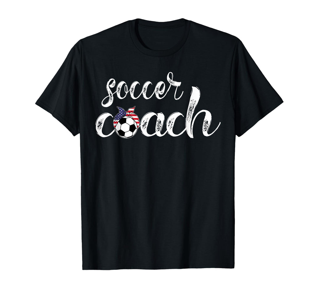 Womens Soccer Coach Bandana Ball T-Shirt - Minimalist Print for Adults - T-Shirt, Sweatshirt, Hoodie