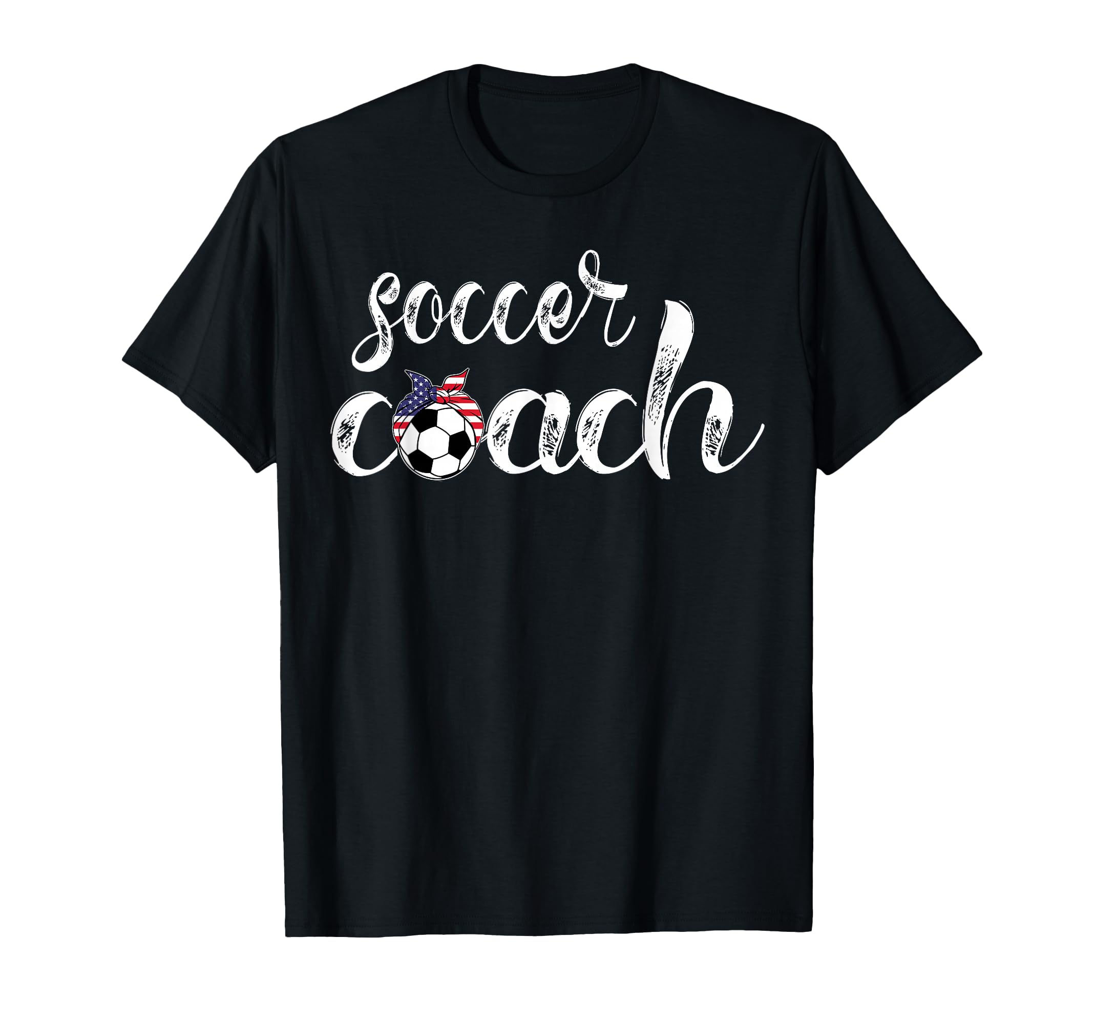 Womens Soccer Coach Bandana Ball T-Shirt - Minimalist Print for Adults - T-Shirt, Sweatshirt, Hoodie