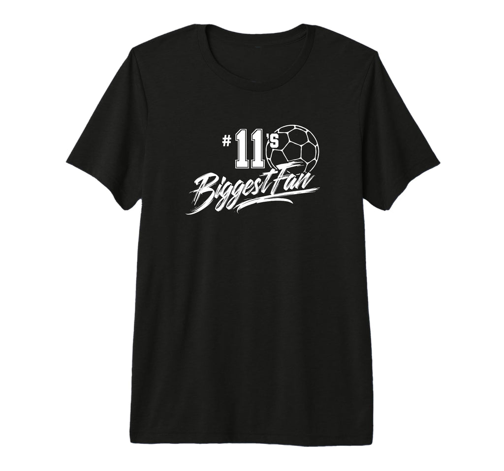 Number 11S Biggest Fan Soccer Player Mom T-Shirt - Minimalist Print Unisex - T-Shirt, Sweatshirt, Hoodie