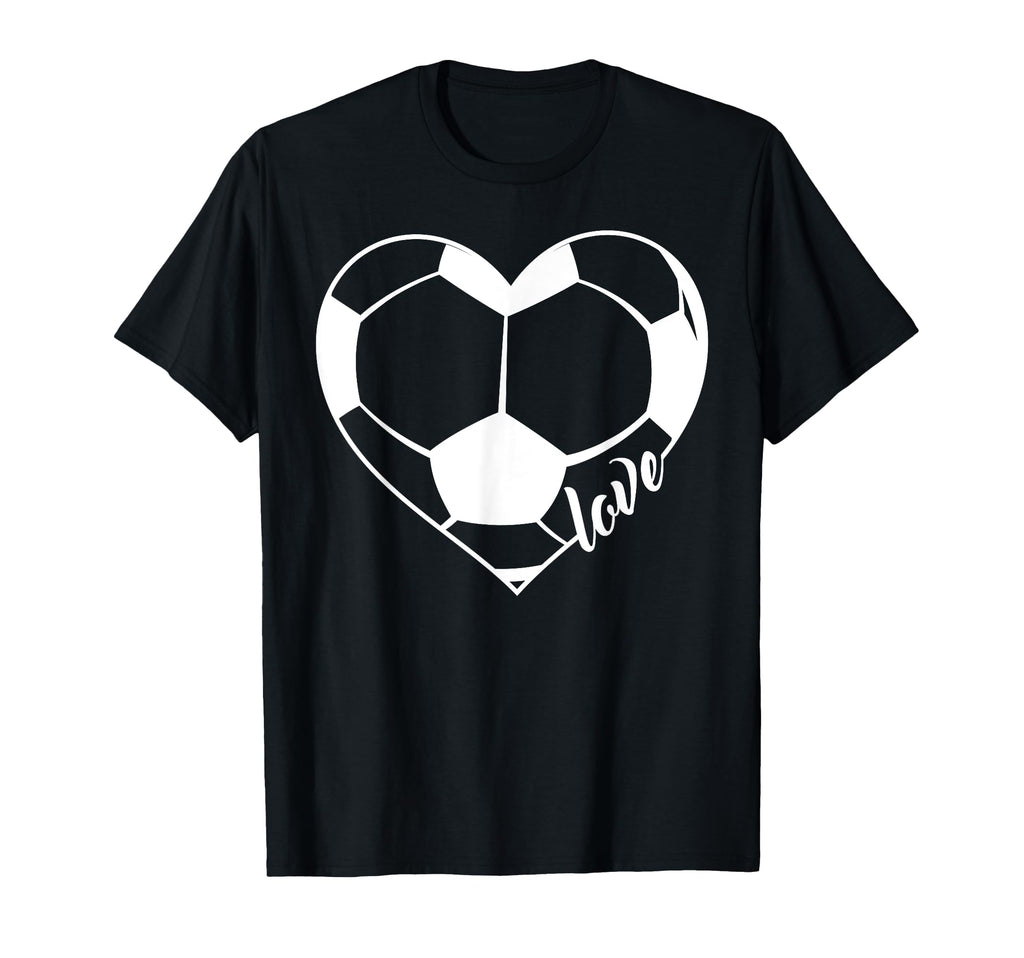 Love Soccer Ball Heart T-Shirt - Novelty Apparel Men Women - T-Shirt, Sweatshirt, Hoodie