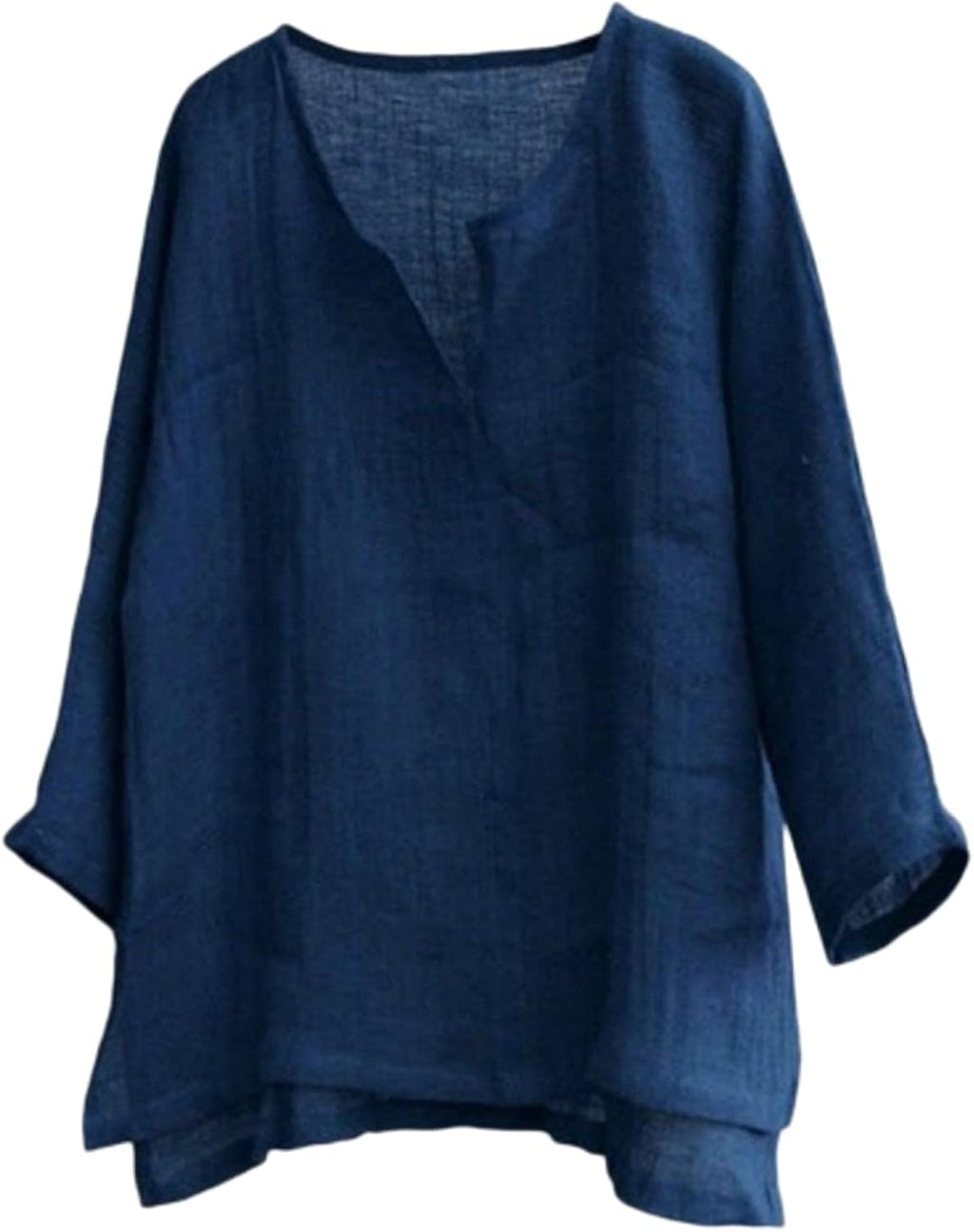 Mens Cotton Linen Henley Loose Fit Summer Blouse V - Adult & Kids T-Shirts, Sweatshirts & Hoodies apparel design preview 1