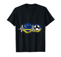 Heartbeat Curacao Flag Soccer Fan T-Shirt - Streetwear Style Men Women - T-Shirt, Sweatshirt, Hoodie