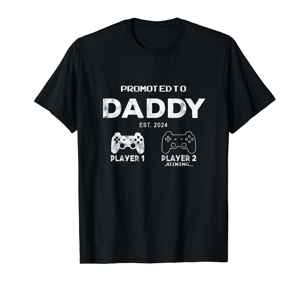Promoted To Daddy Gamer Dad Shower T-Shirt - Custom Art Print Men Women - T-Shirt, Sweatshirt, Hoodie