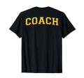 Coach Sports Trainer Yellow Back T-Shirt - Unique Graphic for Adults - T-Shirt, Sweatshirt, Hoodie