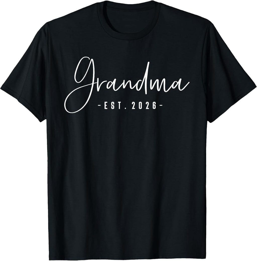 Grandma Est 2026 Minimalist Elegant Font - Adult & Kids T-Shirts, Sweatshirts & Hoodies apparel design preview 1