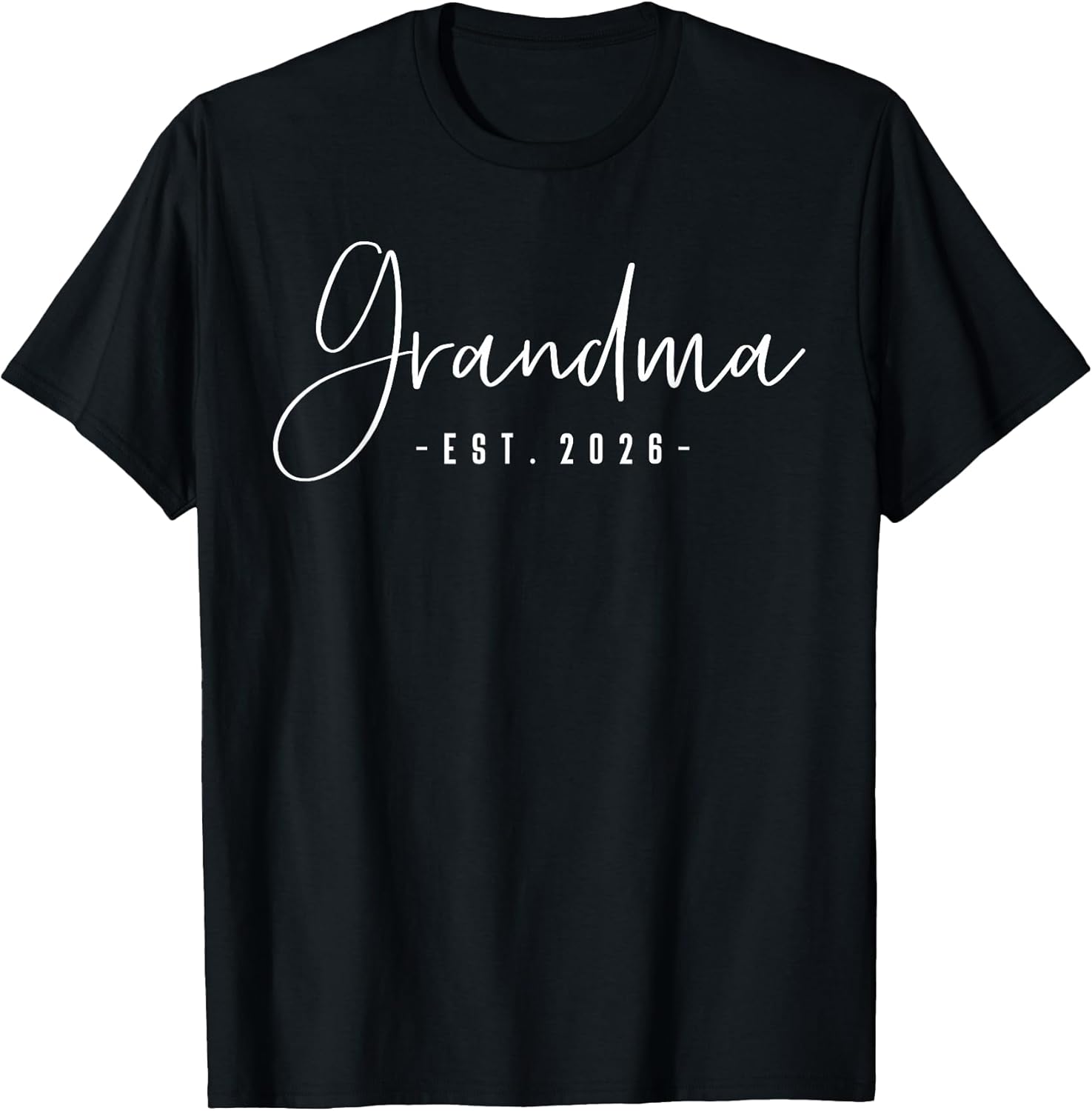 Grandma Est 2026 Minimalist Elegant Font - Adult & Kids T-Shirts, Sweatshirts & Hoodies apparel design preview 1