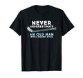 Hockey Grandpa Never Underestimate T-Shirt - Minimalist Print for Adults - T-Shirt, Sweatshirt, Hoodie