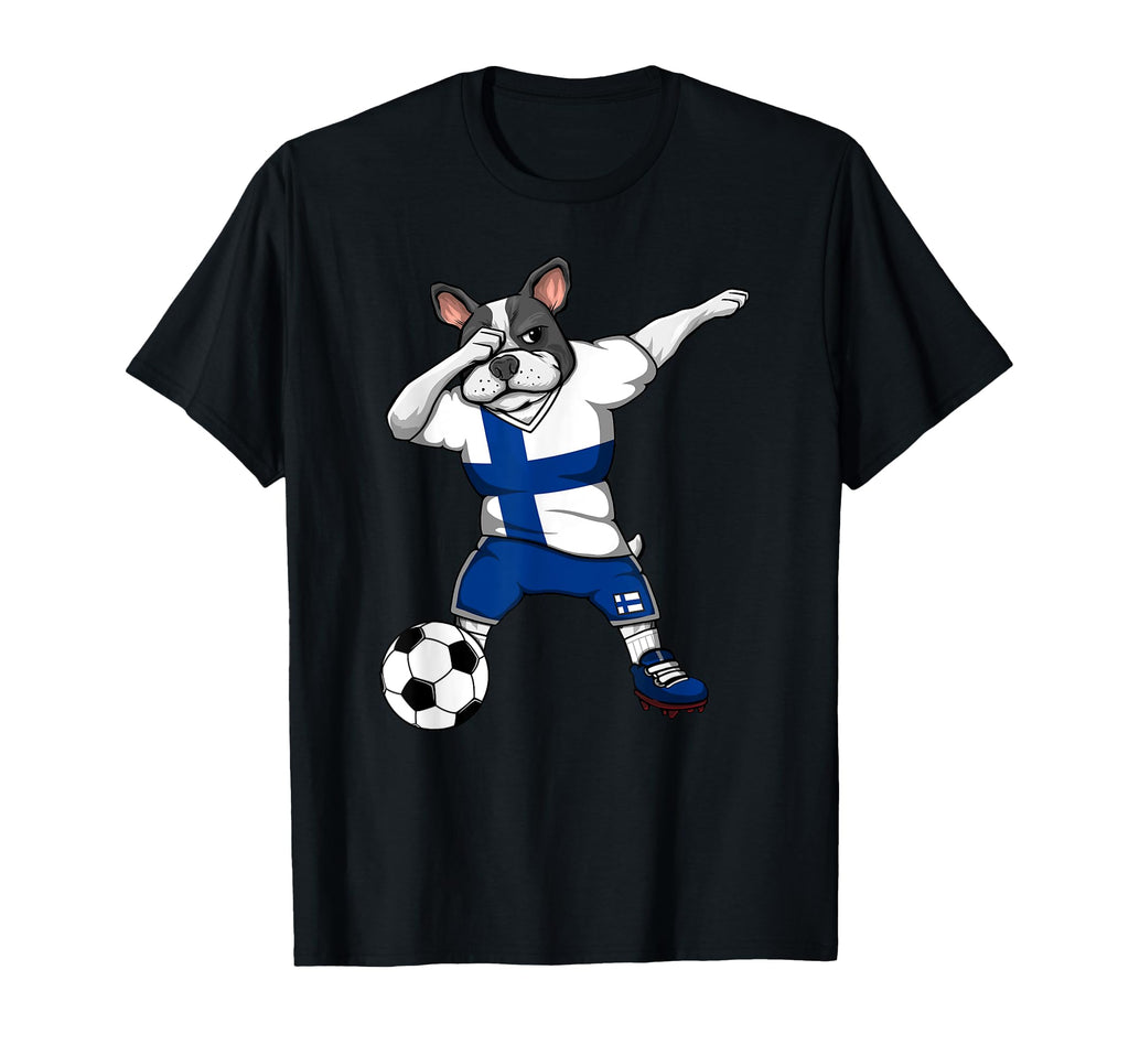 Dabbing French Bulldog Finland T-Shirt - Casual Everyday Wear for Adults - T-Shirt, Sweatshirt, Hoodie
