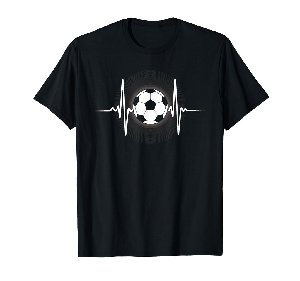 Heartbeat Soccer Player Ball Soccer T-Shirt - Minimalist Print Men Women - T-Shirt, Sweatshirt, Hoodie