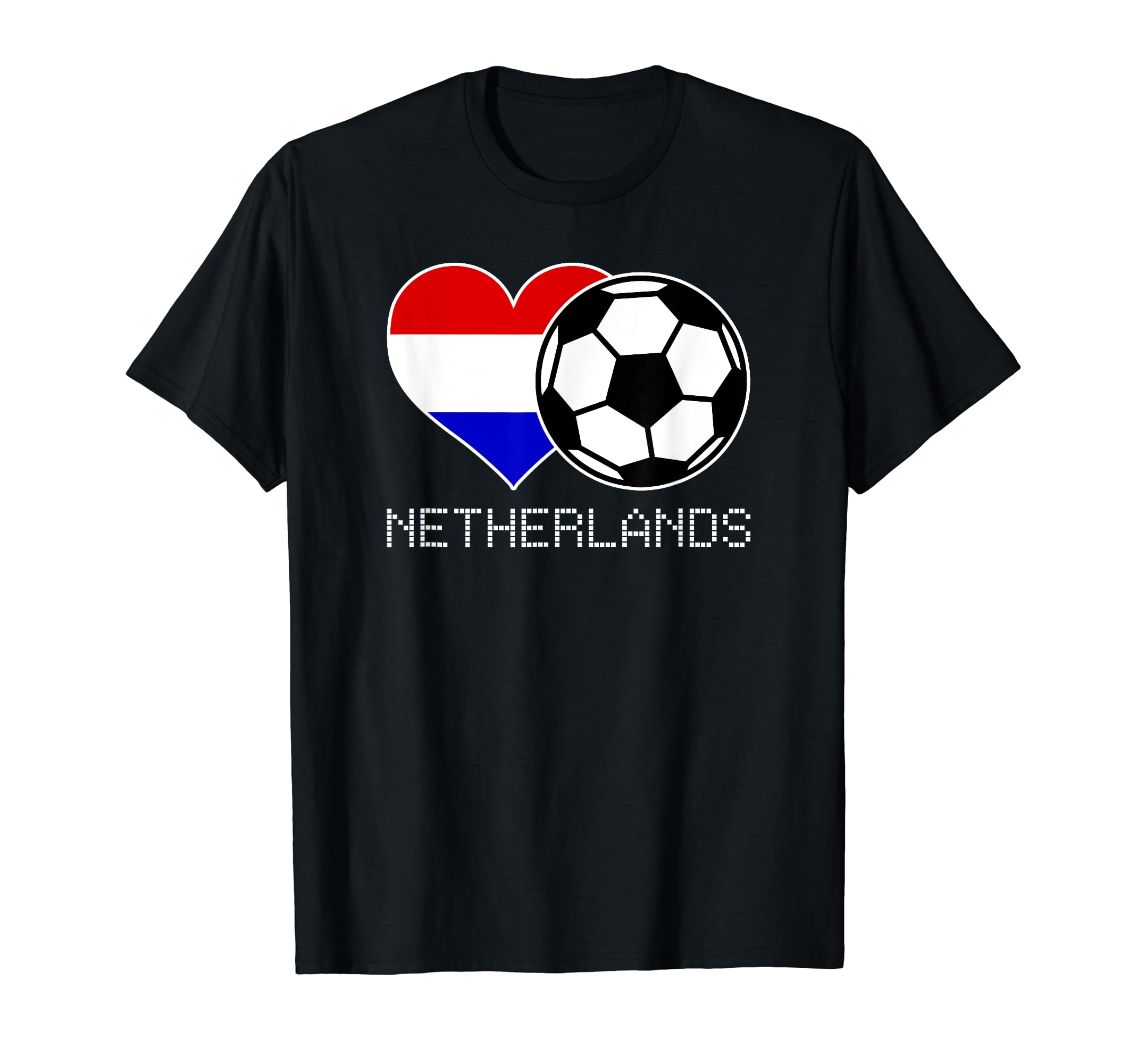 Netherlands Soccer Dutch Flag Love T-Shirt - Trendy Graphic for Adults - T-Shirt, Sweatshirt, Hoodie