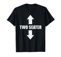 Two Seater 2 Seater Distressed Funny T-Shirt - Minimalist Print Men Women - T-Shirt, Sweatshirt, Hoodie